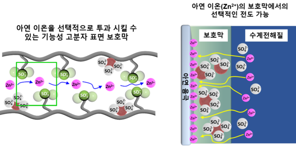 한양대-한국에너지공과대, 수계아연이온전지 상용화 앞당길 고분자 보호막 기술 개발